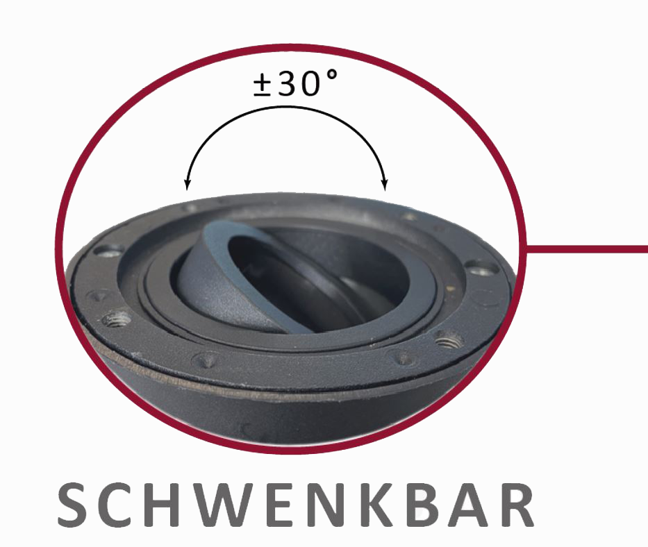 LC Light B3000 Bodeneinbaustrahler Unterteil - Hoch - Schwenkbar