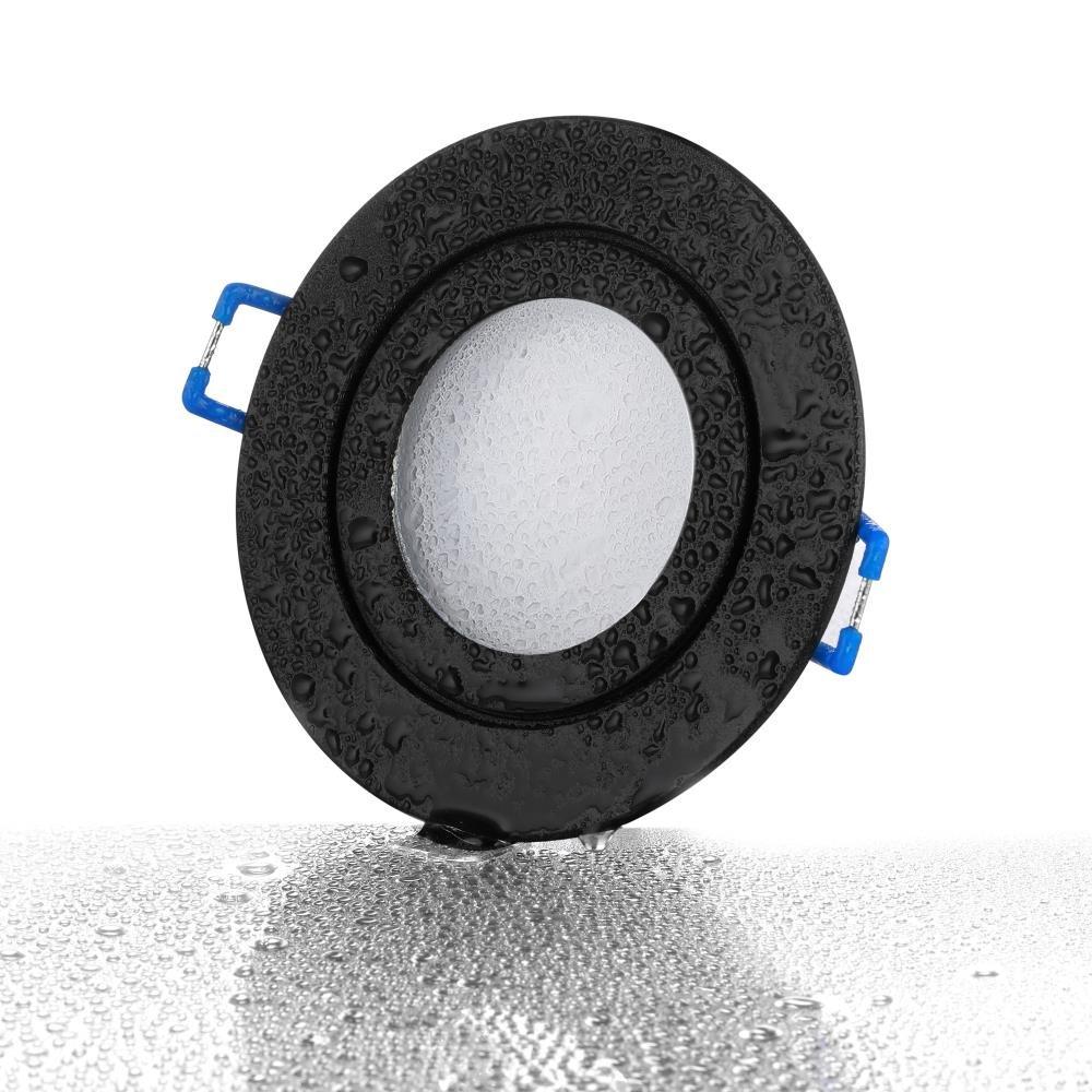 LC Light E4557-7 Schwarz Rund mit Klickverschlu&szlig;