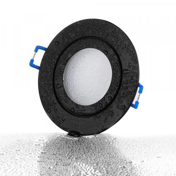 LC Light E4557-7 Schwarz Rund mit Klickverschlu&szlig;