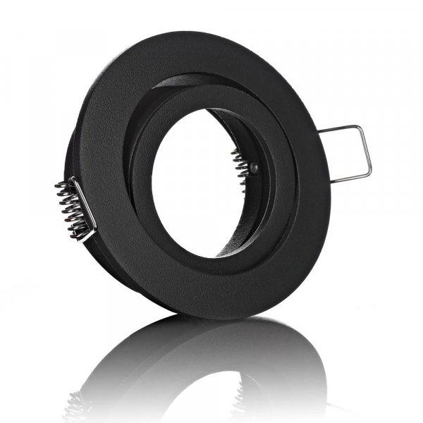 LC Light E4457-7 rund Schwarz mit Klickverschlu&szlig;