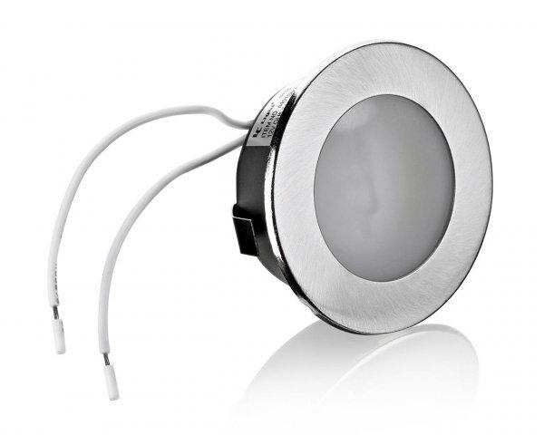 LC Light E4401SN-5 Möbeleinbaustrahler Rund - Eisengebürstet - 12V